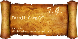 Tokaji Gergő névjegykártya