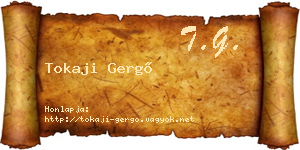 Tokaji Gergő névjegykártya