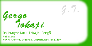 gergo tokaji business card